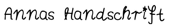 Annas Handschrift font