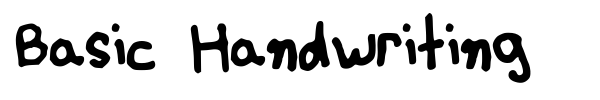 Basic Handwriting font preview