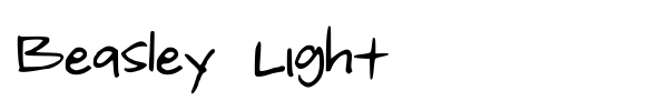 Beasley Light font preview
