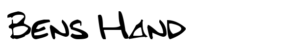 Bens Hand font preview