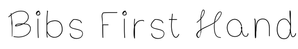 Bibs First Handwrite font preview