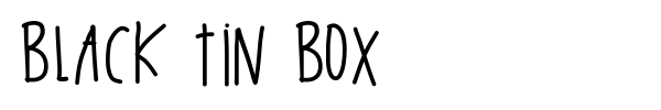 Black Tin Box font preview