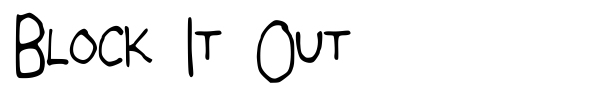 Block It Out font preview