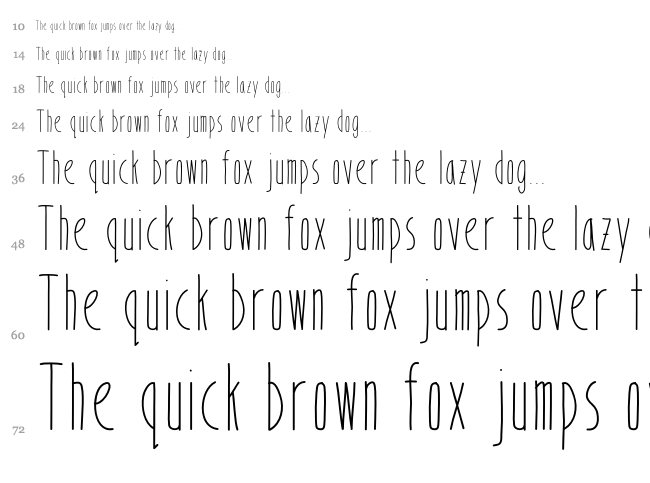 Bookends font waterfall