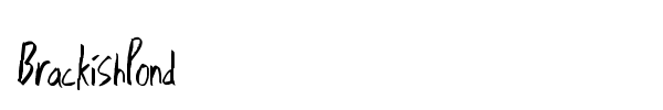 BrackishPond font