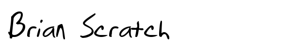 Brian Scratch font preview