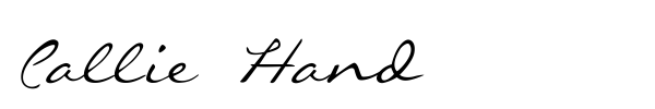 Callie Hand font