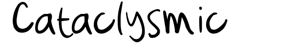 Cataclysmic font preview