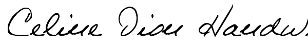 Celine Dion Handwriting font preview