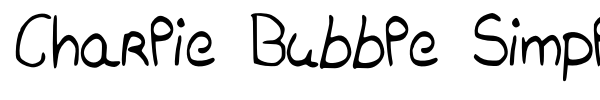 Charlie Bubble Simple font