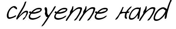 Cheyenne Hand font preview