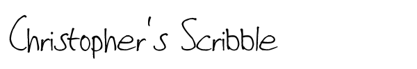 Christopher's Scribble font