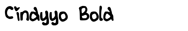 Cindyyo Bold font preview