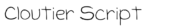 Cloutier Script font