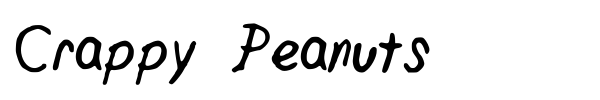 Crappy Peanuts font preview