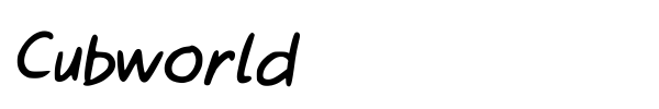 Cubworld font