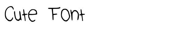 Cute Font font