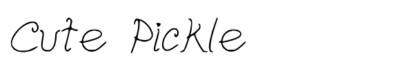 Cute Pickle font