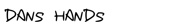 Dans Hands font preview