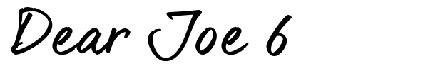 Dear Joe 6 font