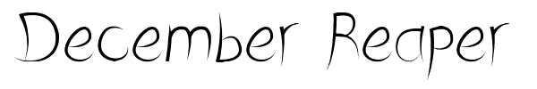 December Reaper font