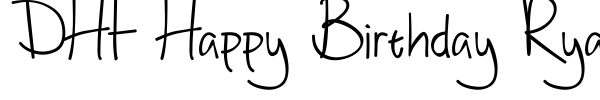 DHF Happy Birthday Ryan font