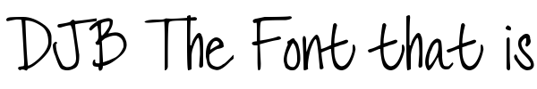 DJB The Font that is Liz font