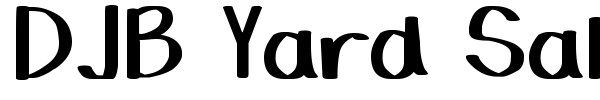 DJB Yard Sale Marker font