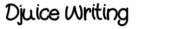 Djuice Writing font preview