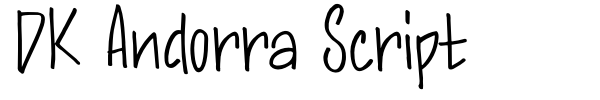 DK Andorra Script font
