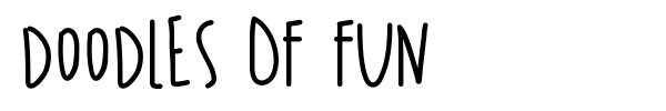 Doodles Of Fun font preview