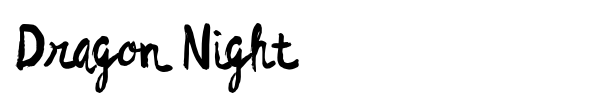 Dragon Night font preview