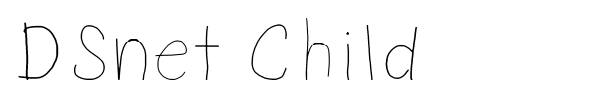DSnet Child font