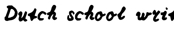 Dutch school writing font preview
