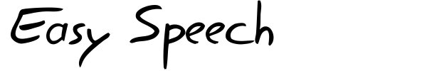 Easy Speech font