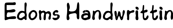 Edoms Handwritting font