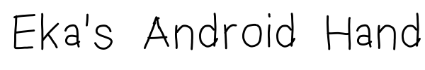Eka's Android Handwriting font