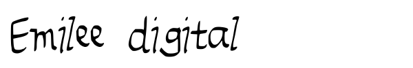 Emilee digital font