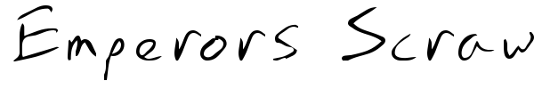 Emperors Scrawl font preview