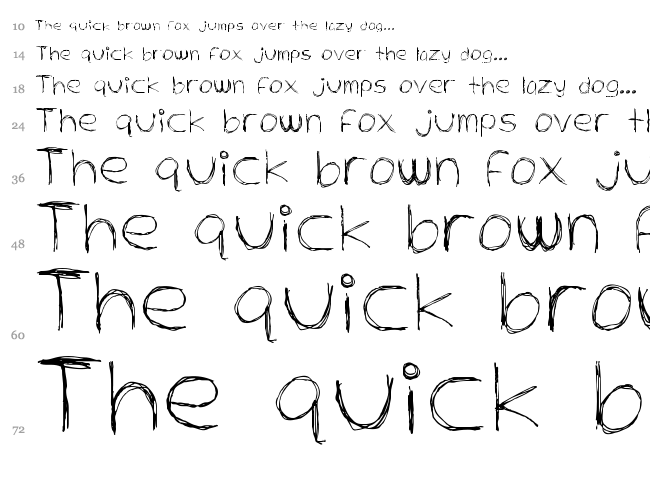 Extrafine font waterfall