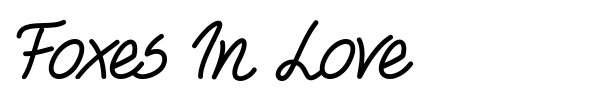 Foxes In Love font