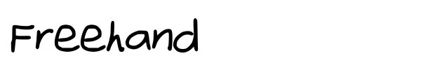 Freehand font