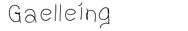 Gaelleing font preview
