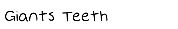 Giants Teeth font preview
