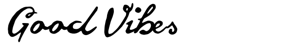 Good Vibes font preview