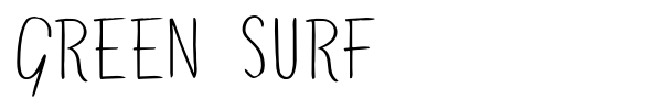 Green Surf font