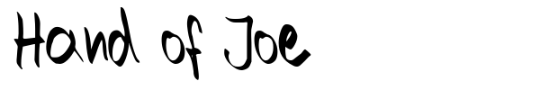 Hand of Joe font