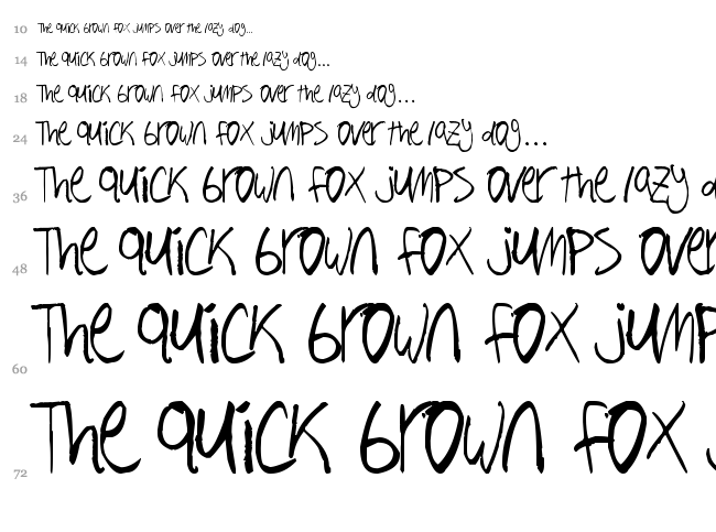 Hand Writing font waterfall