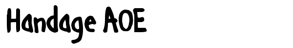 Handage AOE font preview