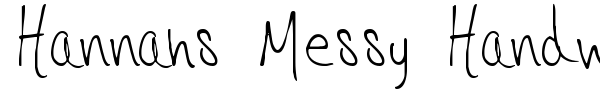 Hannahs Messy Handwriting font preview